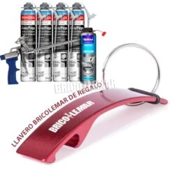 Kit Pistola Caliber 30 + 4 Cartuchos De Espuma Adhesiva EasyPega 750ml Penosil + Limpiador De Espuma Fresca 500ml Quilosa -Brico Lemar Comercio kit pistola caliber 30 4 cartuchos de espuma adhesiva easypega 750ml penosil limpiador de espuma fresca 500ml quilosa 4