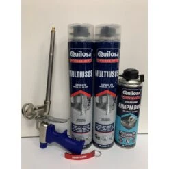Kit Pistola Espuma Caliber 30 + 2 Cartuchos Espuma De Poliuretano PU Quilosa Orbafoam + Limpiador De Espuma Fresca 500ml -Brico Lemar Comercio kit pistola espuma caliber 30 2 cartuchos espuma de poliuretano pu quilosa orbafoam limpiador de espuma fresca 500ml 2