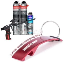Kit Pistola FoamGun S1 + 2 Cartuchos Espuma Proyectable Penosil EasySpray 700ml + Limpiador De Espuma Fresca 500ml -Brico Lemar Comercio kit pistola foamgun s1 2 cartuchos espuma proyectable penosil easyspray 700ml limpiador de espuma fresca 500ml 6