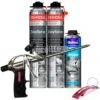 Kit Pistola Gun Foam C1 + 2 Cartuchos Espuma Proyectable Penosil EasySpray 700ml + Limpiador De Espuma Fresca 500ml