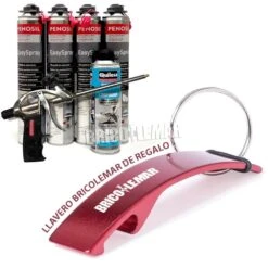 Kit Pistola Gun Foam C1 + 4 Cartuchos Espuma Proyectable Penosil EasySpray 700ml + Limpiador De Espuma Fresca 500ml 13 Kit Pistola Gun Foam C1 + 4 Cartuchos Espuma Proyectable Penosil EasySpray 700ml + Limpiador De Espuma Fresca 500ml -Brico Lemar Comercio kit pistola gun foam c1 4 cartuchos espuma proyectable penosil easyspray 700ml limpiador de espuma fresca 500ml 5