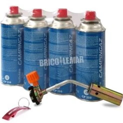 Kit Soplete Candileja NS-1000 Butsir + 4 Cartuchos De Gas Butano CP250 V2-28 Campingaz