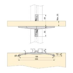 Kit Soportes Para 1 Estante De Madera, Módulo Y Barra Colgar 1m Zero Zamak Gris - Emuca -Brico Lemar Comercio kit soportes para 1 estante de madera modulo y barra colgar 1m zero zamak gris emuca 4