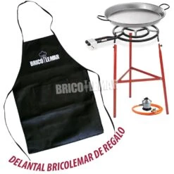 Kit Vaello Paellero 500mm + Paellera 60cm + Patas Reforzadas La Valenciana + Regulador Y Manguera De Gas -Brico Lemar Comercio kit vaello paellero 500mm paellera 60cm patas reforzadas la valenciana regulador y manguera de gas 5