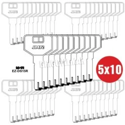 Llave Seguridad Modelo EZ-DS15R Latón 5 Bolsas De 10 Llaves JMA