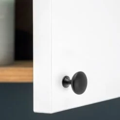 Lote De 10 Pomos Para Mueble Cancún, Diámetro 28.5mm, Zamak, Pintado Negro - Emuca -Brico Lemar Comercio lote de 10 pomos para mueble cancun diametro 285mm zamak pintado negro emuca 2