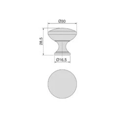 Lote De 10 Pomos Para Mueble Cancún, Diámetro 28.5mm, Zamak, Pintado Negro - Emuca -Brico Lemar Comercio lote de 10 pomos para mueble cancun diametro 285mm zamak pintado negro emuca 5