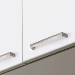 Lote De 10 Tiradores Para Mueble Cantón, L142mm, Intereje 128mm, Zamak, Níquel Satinado - Emuca -Brico Lemar Comercio lote de 10 tiradores para mueble canton l142mm intereje 128mm zamak niquel satinado emuca 2