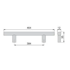Lote De 10 Tiradores Para Mueble Orlando, L464mm, Intereje 384mm, Acero, Níquel Satinado - Emuca -Brico Lemar Comercio lote de 10 tiradores para mueble orlando l464mm intereje 384mm acero niquel satinado emuca 11