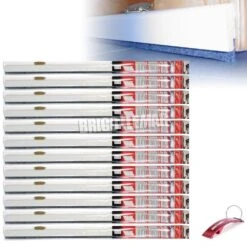 Lote De 12 Burletes Basculantes De Madera 91,5cm/und Blanco Burcasa