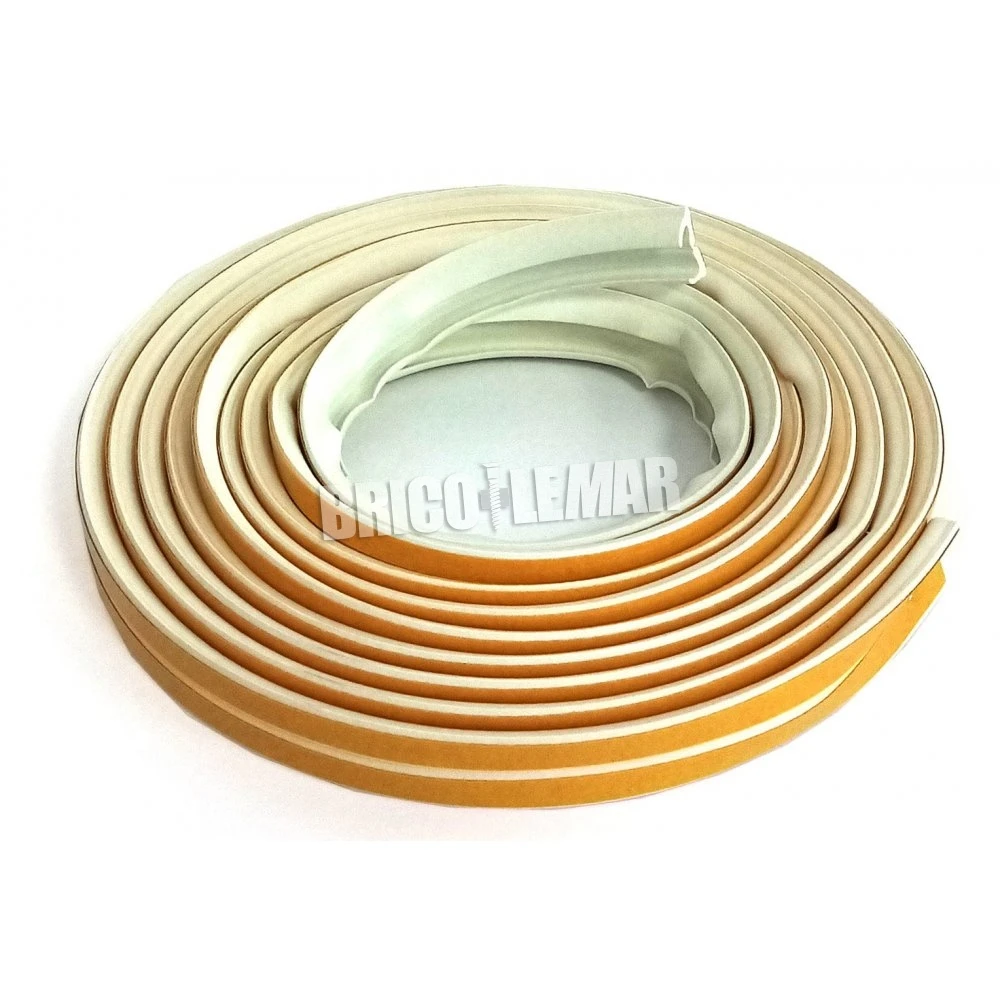 Lote De 12 Perfiles Adhesivos Antirruido De Goma Para Puertas Y Ventanas 6m/und Blanco Geko 4 Lote De 12 Perfiles Adhesivos Antirruido De Goma Para Puertas Y Ventanas 6m/und Blanco Geko - Imagen 2