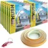 Lote De 12 Perfiles Adhesivos Antirruido De Goma Para Puertas Y Ventanas 6m/und Blanco Geko -Brico Lemar Comercio lote de 12 perfiles adhesivos antirruido de goma para puertas y ventanas 6m und blanco geko