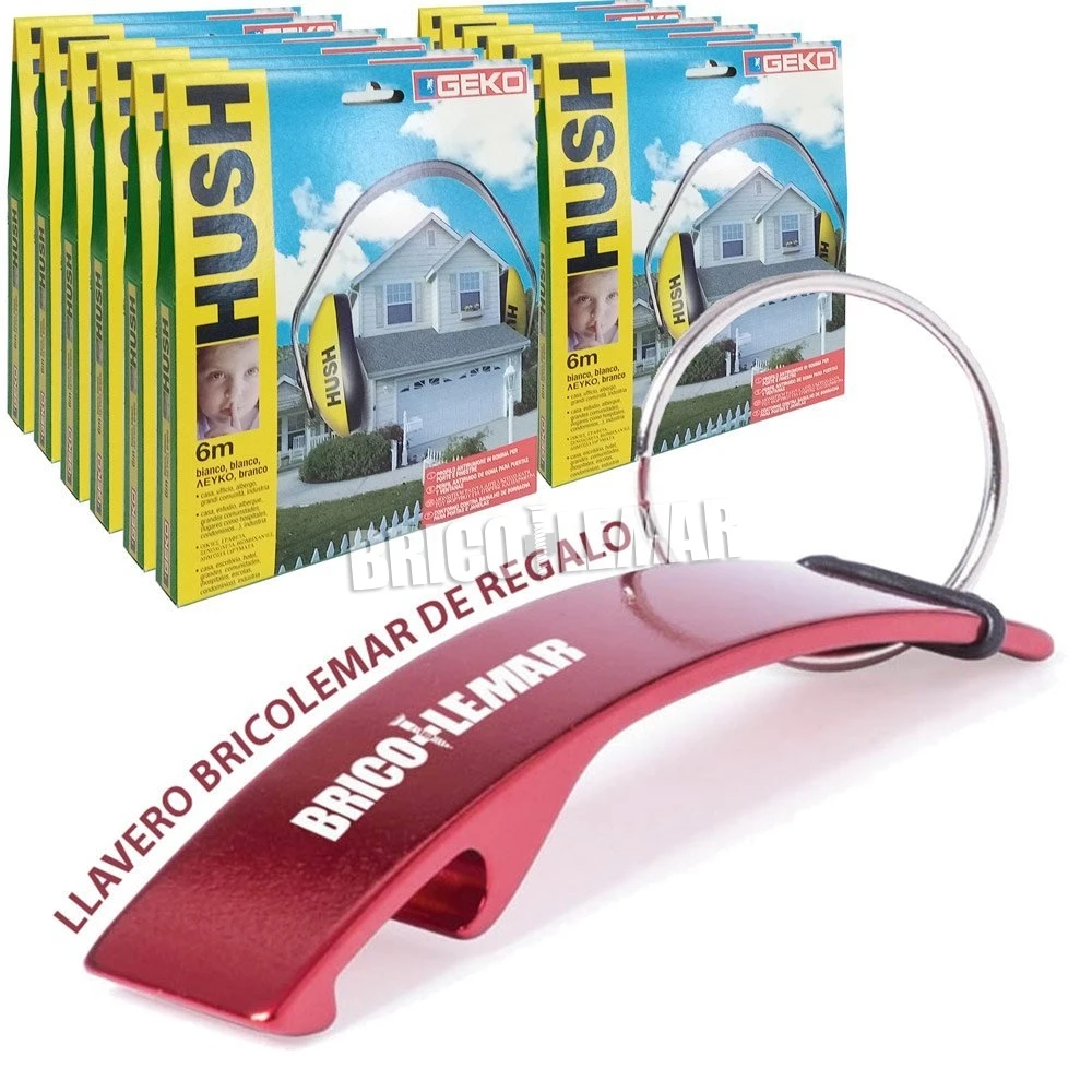 Lote De 12 Perfiles Adhesivos Antirruido De Goma Para Puertas Y Ventanas 6m/und Blanco Geko 6 Lote De 12 Perfiles Adhesivos Antirruido De Goma Para Puertas Y Ventanas 6m/und Blanco Geko - Imagen 4