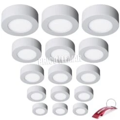 Lote De 15 Downlight De Superficie Redondo Led 6w 480lm 6000k Blanco LDV Lighting