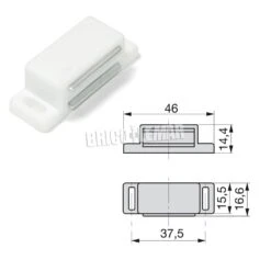 Lote De 20 Golpetes Con Cierre Magnético Acero Y Plástico Blanco Emuca -Brico Lemar Comercio lote de 20 golpetes con cierre magnetico acero y plastico blanco emuca 3