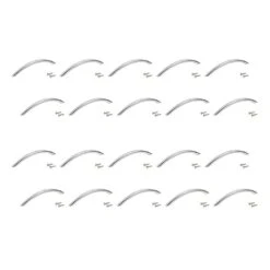 Lote De 20 Tiradores Para Mueble Utiel, L228mm, Intereje 192mm, Acero, Níquel Satinado - Emuca