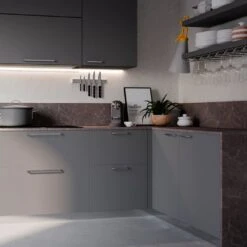 Lote De 20 Tiradores Para Mueble Zagreb, L236mm, Intereje 224mm, Zamak, Níquel Satinado - Emuca -Brico Lemar Comercio lote de 20 tiradores para mueble zagreb l236mm intereje 224mm zamak niquel satinado emuca 3