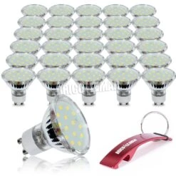 Lote De 30 Lámparas Dicroicas 18 Leds GU10 4.6W 6000K GSC Evolution