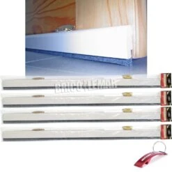 Lote De 4 Burletes Basculantes De Madera 81,5cm/und Blanco Burcasa