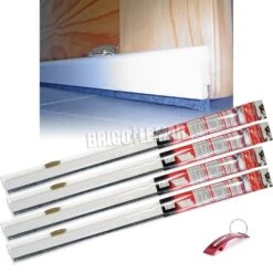 Lote De 4 Burletes Basculantes De Madera 91,5cm/und Blanco Burcasa