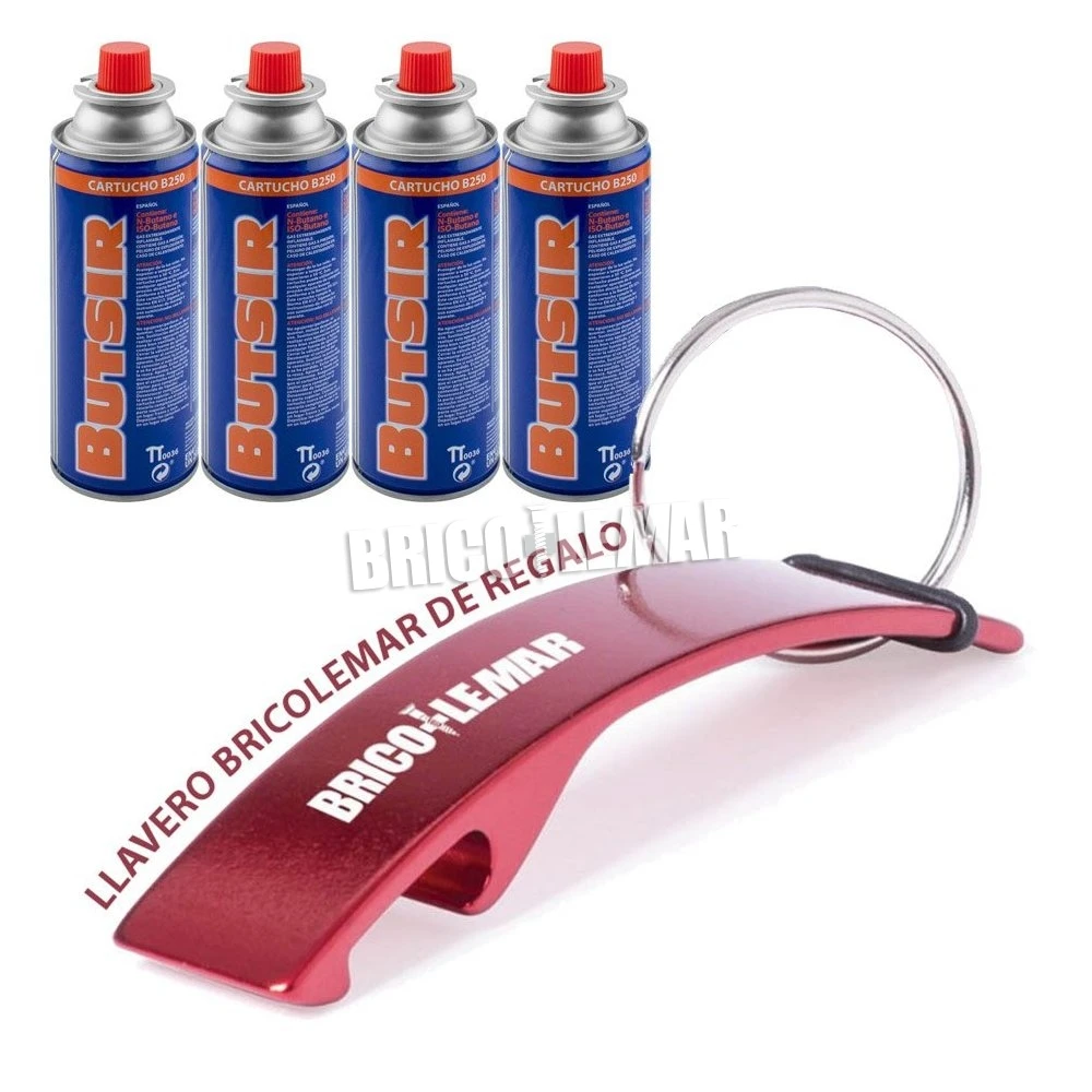 Lote De 4 Cartuchos De Válvula Gas Butano B-250 Butsir 4 Lote De 4 Cartuchos De Válvula Gas Butano B-250 Butsir - Imagen 2
