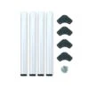 Lote De 4 Patas Para Mesa, Diámetro 60mm, H 830mm, Acero, Pintado Blanco - Emuca -Brico Lemar Comercio lote de 4 patas para mesa diametro 60mm h 830mm acero pintado blanco emuca