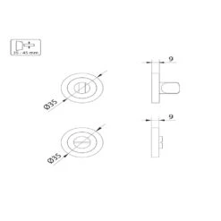 Lote De 5 Condenas Con Roseta Redonda Para Puertas De Interior, Diámetro 35mm, Zamak, Negro - Emuca -Brico Lemar Comercio lote de 5 condenas con roseta redonda para puertas de interior diametro 35mm zamak negro emuca 4