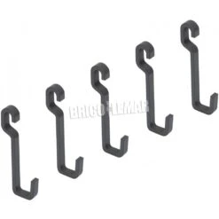 Lote De 5 Ganchos Para Colgar Titane Acero Gris Antracita Emuca