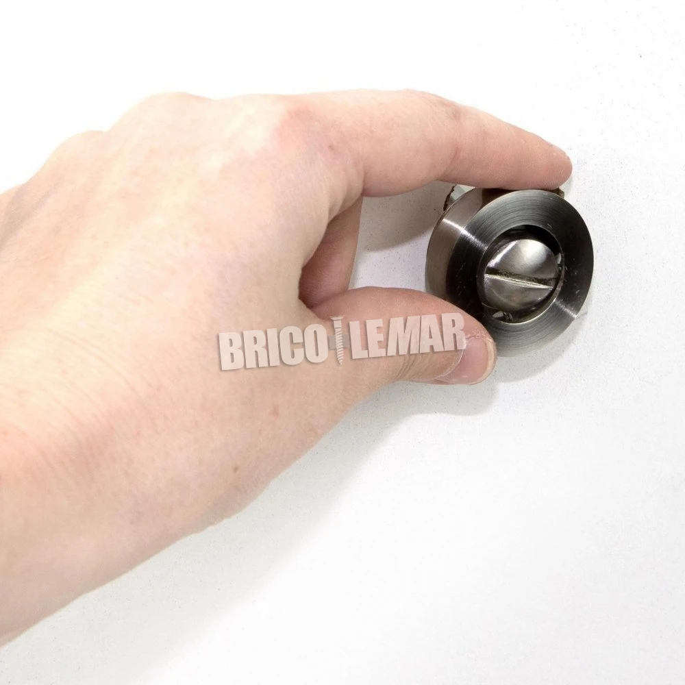 Lote De 5 Juegos De Condena Con Roseta Redonda Para Puertas De Interior Ø35mm Zamak Níquel Satinado Emuca 8 Lote De 5 Juegos De Condena Con Roseta Redonda Para Puertas De Interior Ø35mm Zamak Níquel Satinado Emuca - Imagen 6