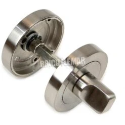 Lote De 5 Juegos De Condena Con Roseta Redonda Para Puertas De Interior Ø50mm Zamak Níquel Satinado Emuca -Brico Lemar Comercio lote de 5 juegos de condena con roseta redonda para puertas de interior 50mm zamak niquel satinado emuca 2