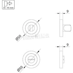 Lote De 5 Juegos De Condena Con Roseta Redonda Para Puertas De Interior Ø50mm Zamak Níquel Satinado Emuca -Brico Lemar Comercio lote de 5 juegos de condena con roseta redonda para puertas de interior 50mm zamak niquel satinado emuca 6