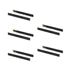 Lote De 5 Juegos De Guías Para Cajones, De Bolas, Altura 45mm, Profundidad 400mm, Extracción Total, Cierre Suave, Negro - Emuca