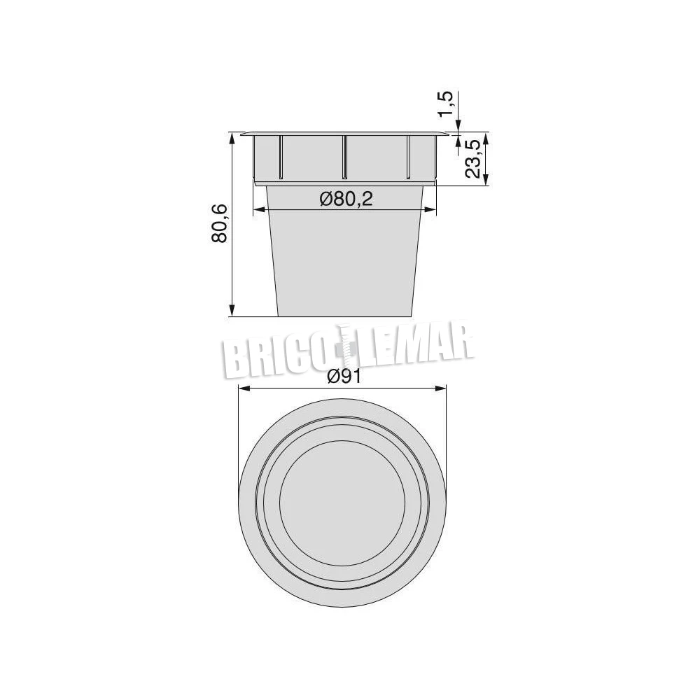 Lote De 5 Portaobjetos Para Empotrar En Mesa Pot Plástico Negro Emuca 4 Lote De 5 Portaobjetos Para Empotrar En Mesa Pot Plástico Negro Emuca - Imagen 2
