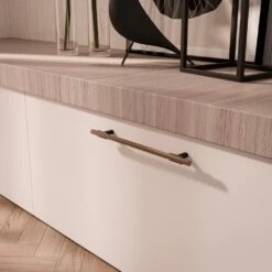 Lote De 5 Tiradores Para Mueble Riad, L168mm, Intereje 128mm, Aluminio, Bronce - Emuca -Brico Lemar Comercio lote de 5 tiradores para mueble riad l168mm intereje 128mm aluminio bronce emuca 6