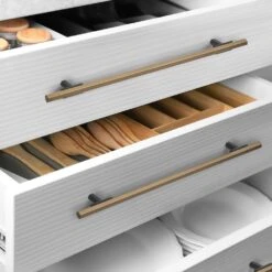 Lote De 5 Tiradores Para Mueble Riad, L232mm, Intereje 192mm, Aluminio, Bronce - Emuca -Brico Lemar Comercio lote de 5 tiradores para mueble riad l232mm intereje 192mm aluminio bronce emuca 4