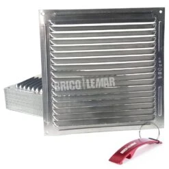 Lote De 50 Rejillas De Ventilación Planas Aluminio 20x20 Orfesa