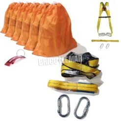 Lote De 6 Arneses De Seguridad Anticaída Dorsal+amarre+2 Mosquetones Kit Sec-Back Murtra