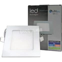 Lote De 6 Downlight Led 6W 480lm Cuadrado 6000k Blanco LDV Lighting -Brico Lemar Comercio lote de 6 downlight led 6w 480lm cuadrado 6000k blanco ldv lighting 2