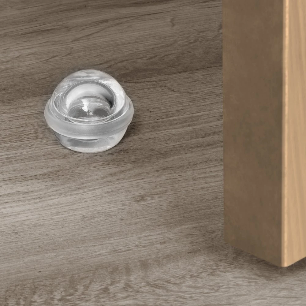 Lote De 6 Topes Para Puertas Adhesivos Semiesféricos, Fijación En El Suelo, Plástico, Transparente - Emuca 4 Lote De 6 Topes Para Puertas Adhesivos Semiesféricos, Fijación En El Suelo, Plástico, Transparente - Emuca - Imagen 2