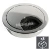 Lote De 8 Tapas Pasacables Circular Ø60mm Para Encastrar Zamak Cromado Emuca -Brico Lemar Comercio lote de 8 tapas pasacables circular 60mm para encastrar zamak cromado emuca