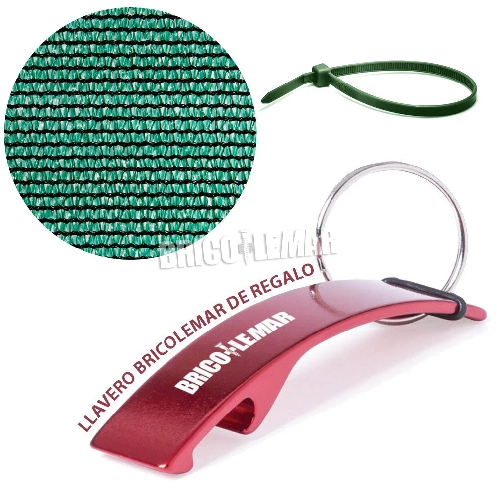 Malla Extra Ocultación Verde 3 Rollos De 1,5x50m Central De Enrejados + 900 Bridas Nylon Verde 200x3,6mm 5 Malla Extra Ocultación Verde 3 Rollos De 1,5x50m Central De Enrejados + 900 Bridas Nylon Verde 200x3,6mm - Imagen 3