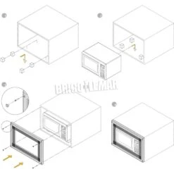 Marco Microondas Módulo 600mm Plástico Níquel Satinado Emuca -Brico Lemar Comercio marco microondas modulo 600mm plastico niquel satinado emuca 1
