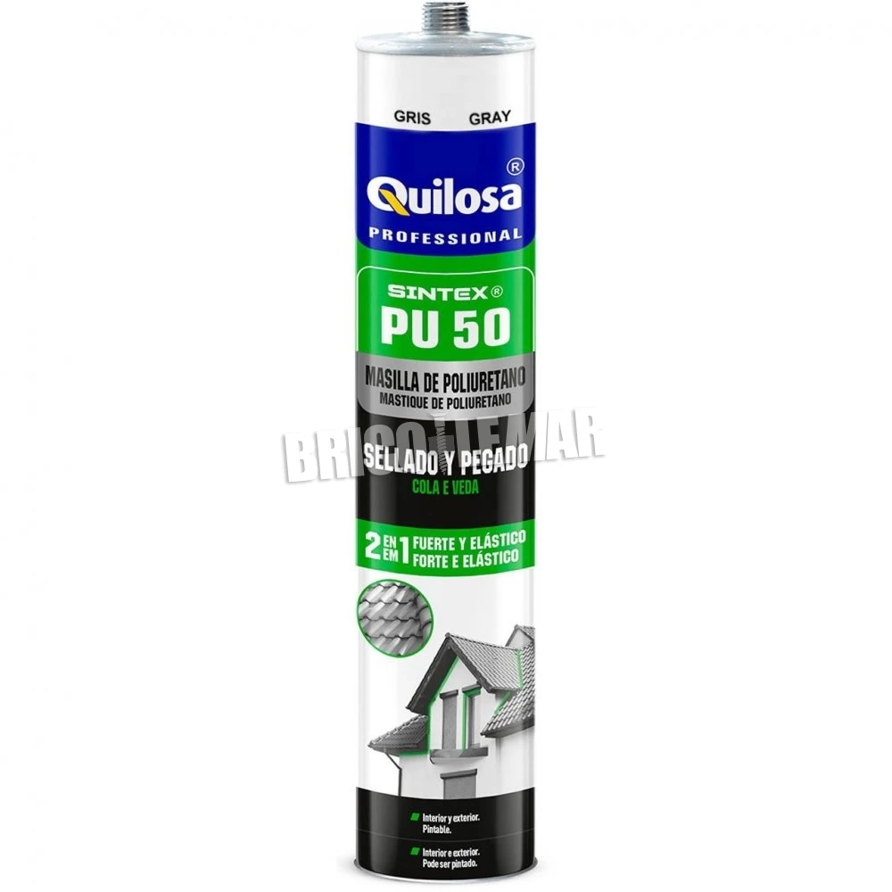 Masilla Poliuretano SINTEX PU-50 Sellado Y Pegado 300ml Gris Caja 12 Unidades Quilosa 4 Masilla Poliuretano SINTEX PU-50 Sellado Y Pegado 300ml Gris Caja 12 Unidades Quilosa - Imagen 2
