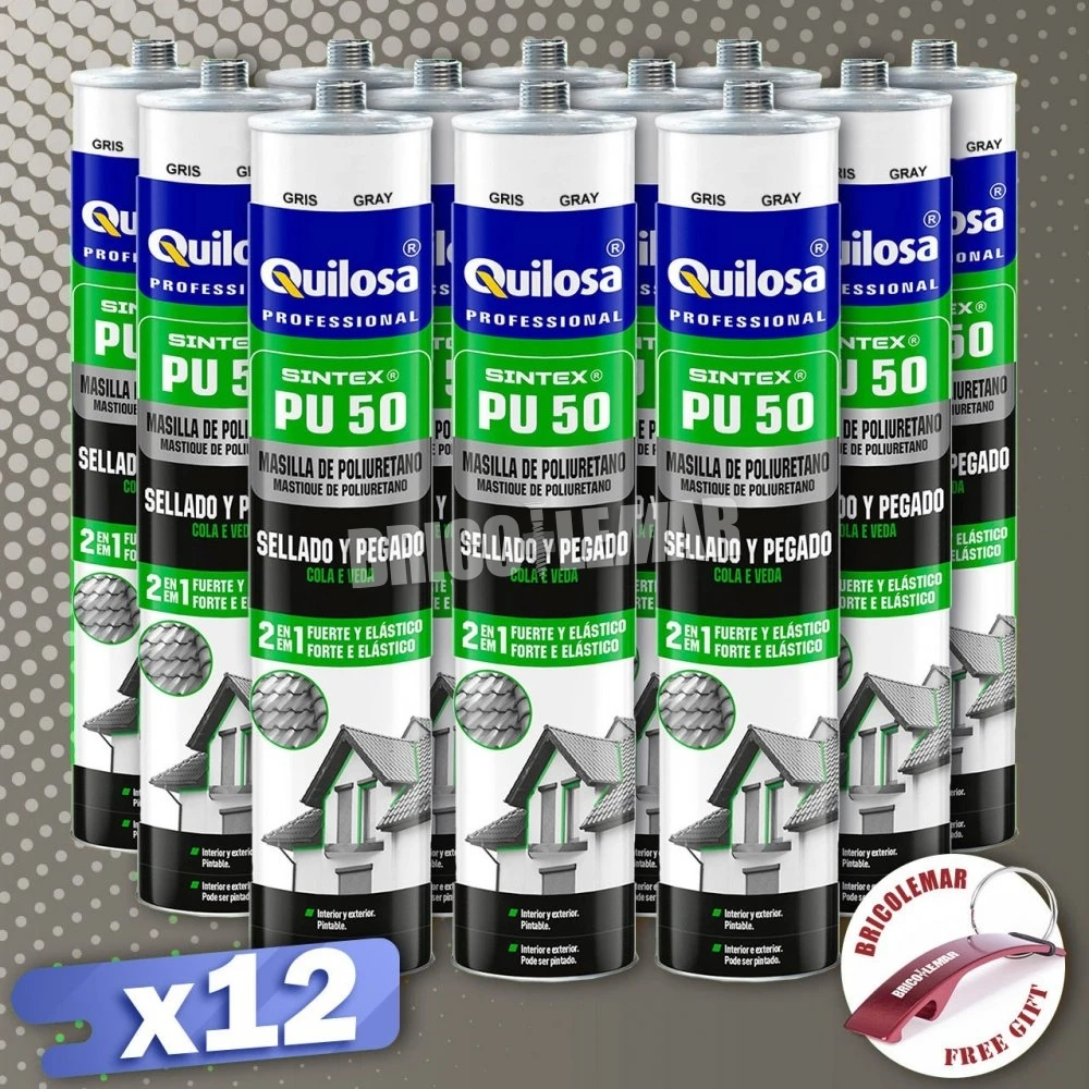 Masilla Poliuretano SINTEX PU-50 Sellado Y Pegado 300ml Gris Caja 12 Unidades Quilosa 5 Masilla Poliuretano SINTEX PU-50 Sellado Y Pegado 300ml Gris Caja 12 Unidades Quilosa - Imagen 3