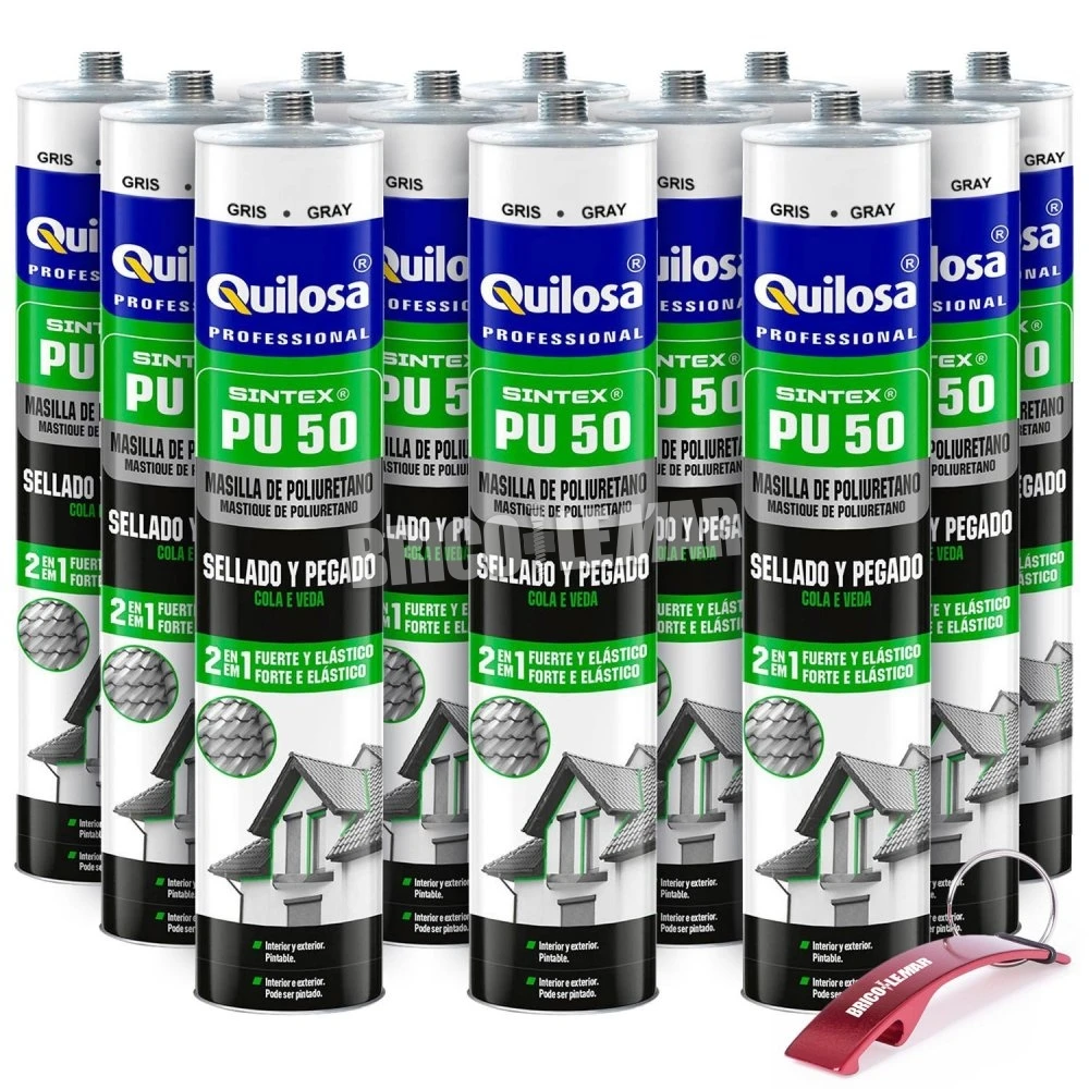 Masilla Poliuretano SINTEX PU-50 Sellado Y Pegado 300ml Gris Caja 12 Unidades Quilosa 3 Masilla Poliuretano SINTEX PU-50 Sellado Y Pegado 300ml Gris Caja 12 Unidades Quilosa