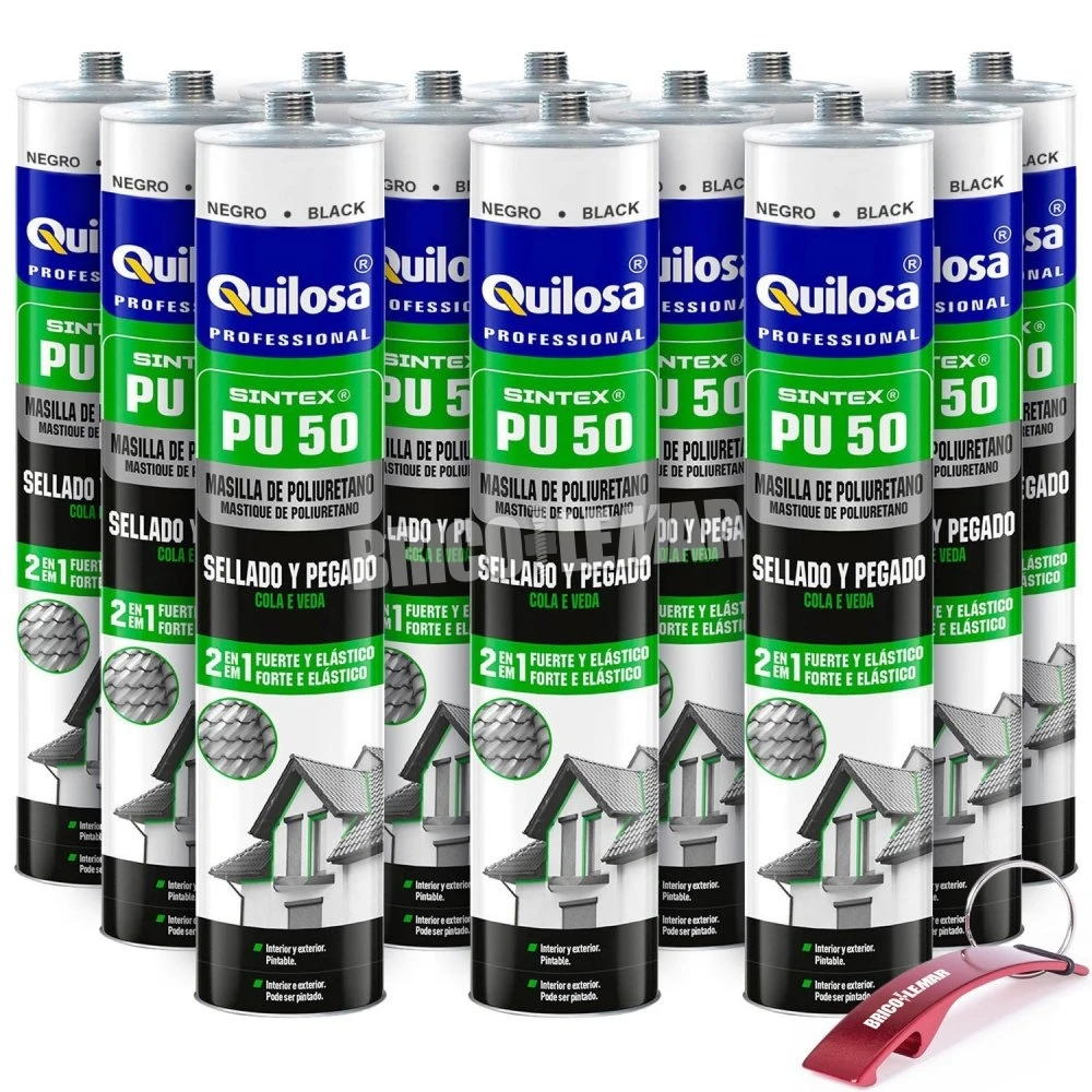 Masilla Poliuretano SINTEX PU-50 Sellado Y Pegado 300ml Negro Caja 12 Unidades Quilosa 3 Masilla Poliuretano SINTEX PU-50 Sellado Y Pegado 300ml Negro Caja 12 Unidades Quilosa