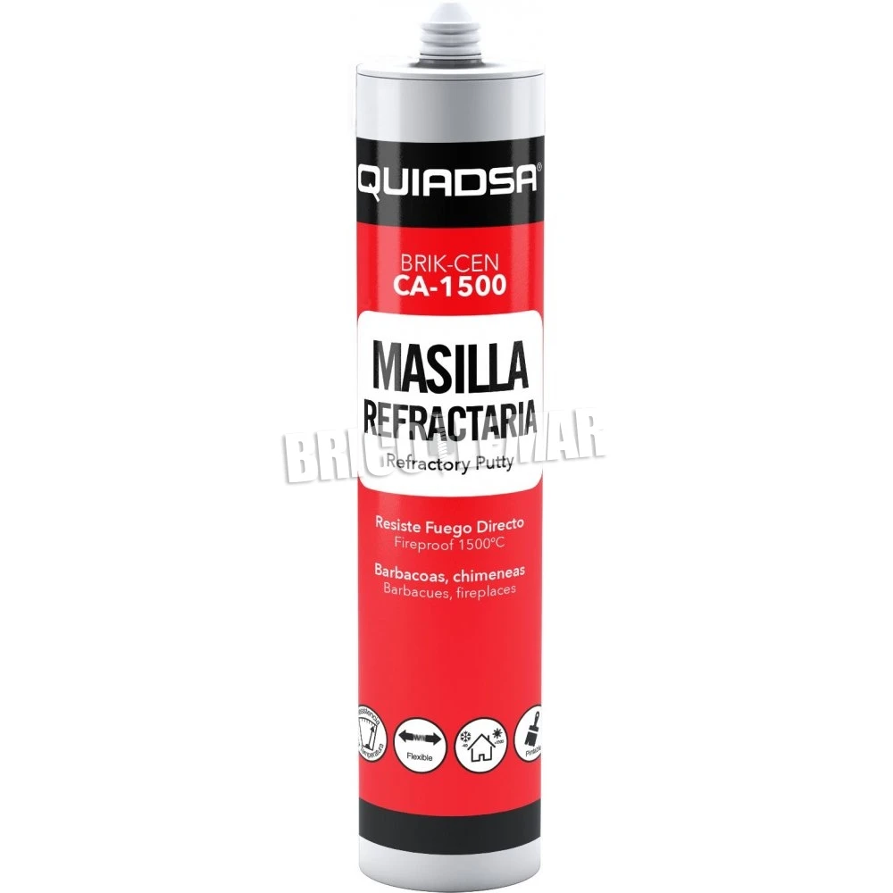 Masilla Refractaria BRIK-CEN CA-1500 Quiadsa 300ml Gris 3 Masilla Refractaria BRIK-CEN CA-1500 Quiadsa 300ml Gris