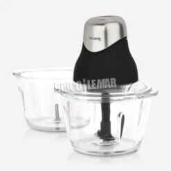 Mini Picadora Eléctrica 320W Con 2 Boles HKoenig LEO9