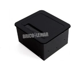 Multiconector De Mesa 2 USB +1 HDMI + 1 Enchufe EU 145x130mm Acero Y Aluminio Negro Emuca