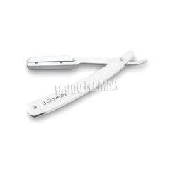 Navaja Peluquero 20cm Blanca Con Cierre Seguridad 3 Claveles